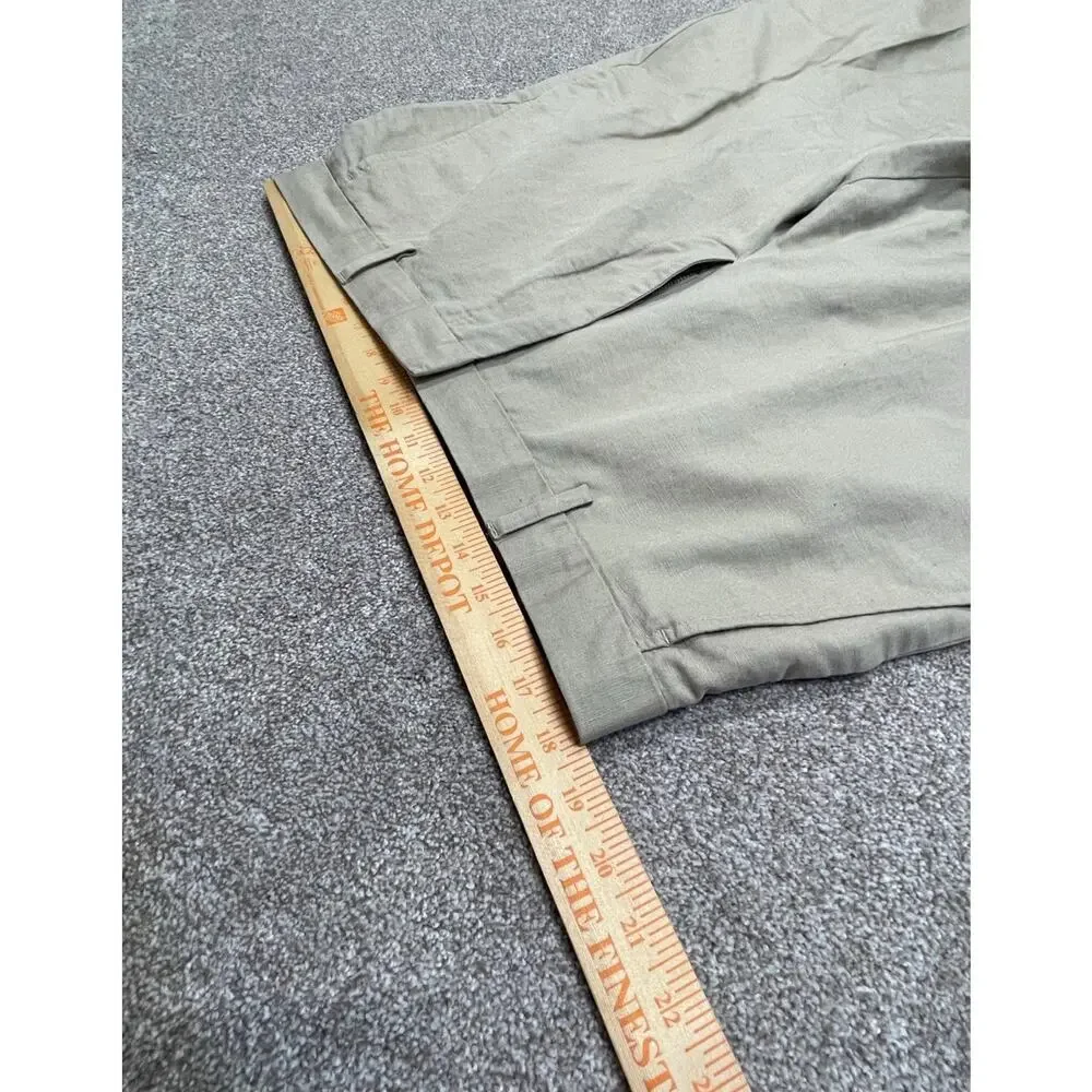 Coastal Career Banana Republic Men's Pleated Linen Pants Size 36x32 Beige